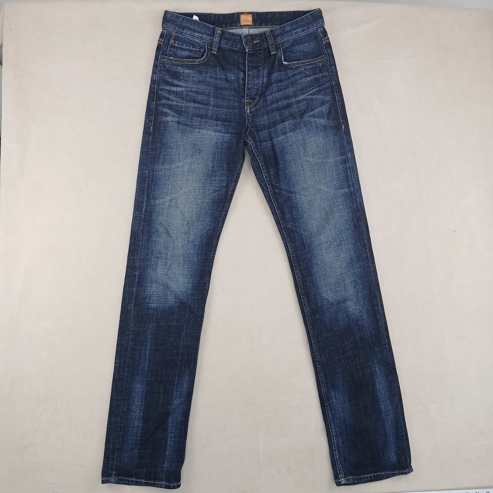 Hugo Boss Orange‎ 30x33 Mens Jeans Button Fly Whiskering Dark Wash FLAWS